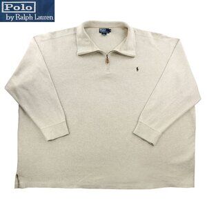 Polo Ralph Lauren Vintage Sweater 1/4 Zip Pullover Pony Cotton Men's 4XB